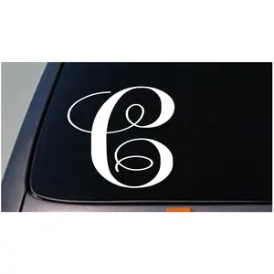 LETTER C 6" monogram sticker decal truck car window teach craft initials *D774*