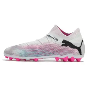 Puma Future 7 Ultimate MG Football Cleats for Agile Players - Men's/Women's Lace-Up Casual Trainers with Rubber Studs, House White Maison Mihara Official Shoes