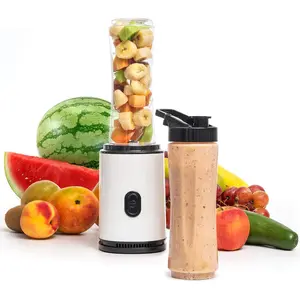 Personal Blender Single Serve Shake  Smoothies Maker with Portable Travel  Bottle - Mini Juicer, White  Black Single Serve Blender for Smoothies and Shakes - Bottle 20 oz