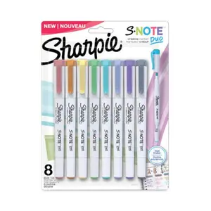 Sanford SAN2154173 Assorted Ink Colors Duo Hilighter, Pack of 8