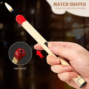 Matchstick-Style Lighter - Butane-Free & Refillable with Butane, Suitable for Kitchen, Barbecue & Camping, Unique Gift, Perfect Christmas Present for Men