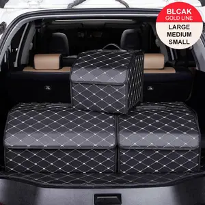 Car Trunk Organizer Box, Large Capacity Auto Multiuse Tools Storage Bag, Folding Car Storage Box, Car Interior Accessories
