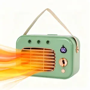 Small Space Heater 4 in 1 for Indoor Use  with Adjustable Thermostat,Electric Heater Fan Portable Safe & Rapid Quiet for Bedroom Office Halloween Gift Desk Labor Day Special valentine's gift for wife