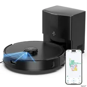 Kayoura Robot Vacuum and Mop E10+ Hybrid Cleaner - 8000Pa Suction, LiDAR Smart Navigation, Home Mapping, Self-Emptying, 75-Day Dust Capacity, APP/Voice Control, Ideal for Pet Hair, Carpets, Hard Floors