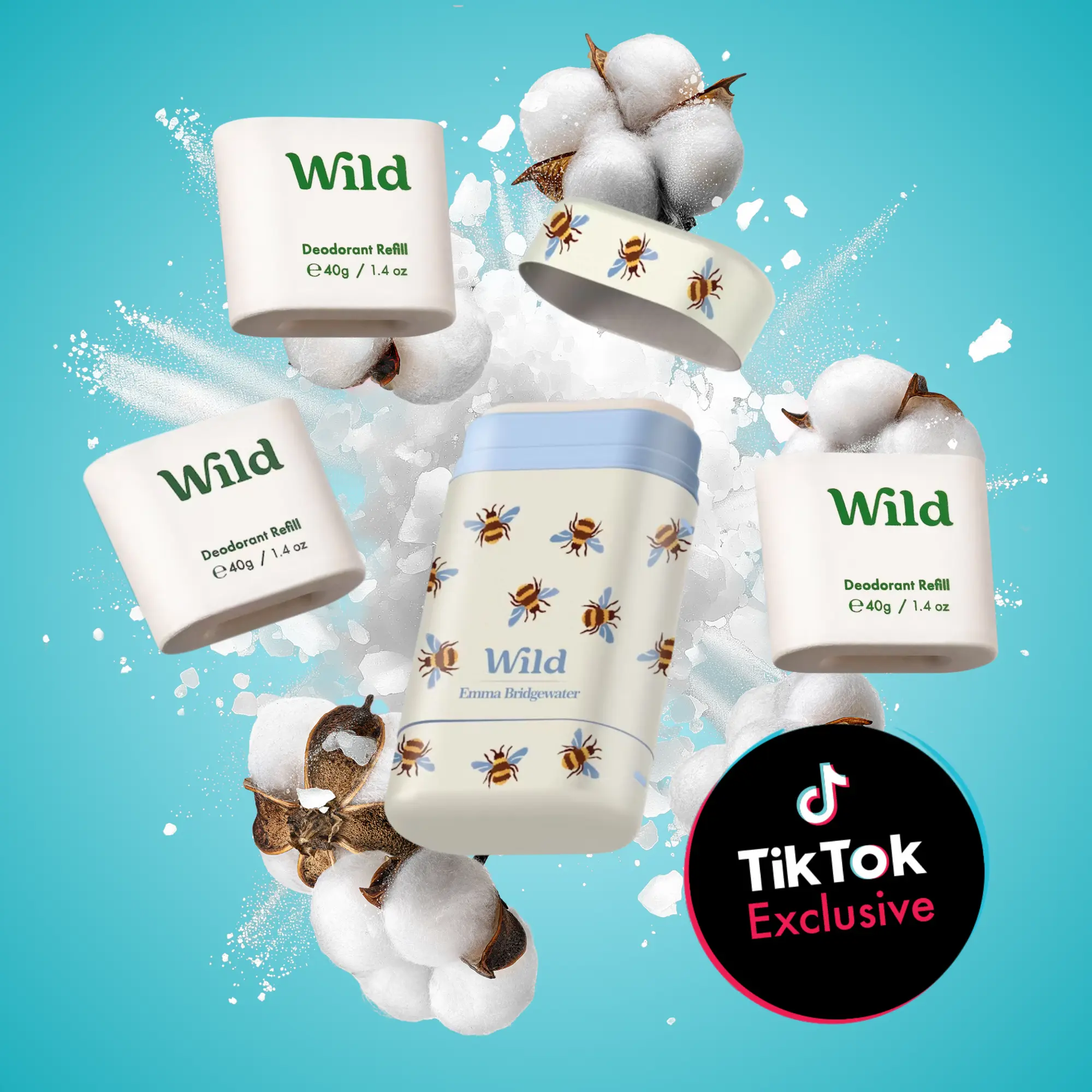 Wild Stick Deodorant Case + 3 Refill Bundle