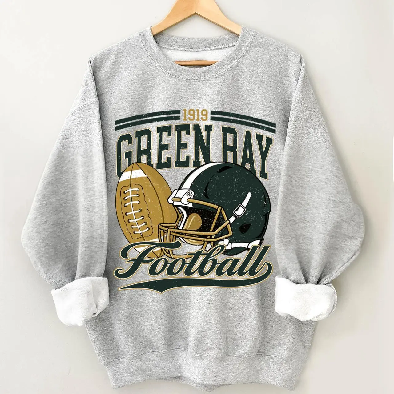 Vintage Green Bay Football Sweatshirt, Green Bay Game Day Sweatshirt, Y2k Unisex Gifts For Football Fan