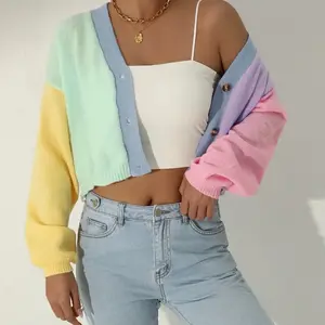 Pastel Colorblock Cardigan