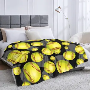 A Softball Blanket Gifts for Girls Sport Softball Throw Blanket for Bedding Bedroom Decor Accessories Stuff