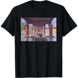 Under the bridge at Hampton Court by Alfred Sisley T-Shirt