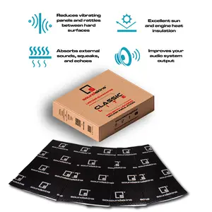 SoundSkins | ON BACK ORDER | Classic LITE Sound Deadening Kit Double Layer Mat | SSK-CLASSICLITE | Pure Rubber Butyl & Diamond Embossed Foil