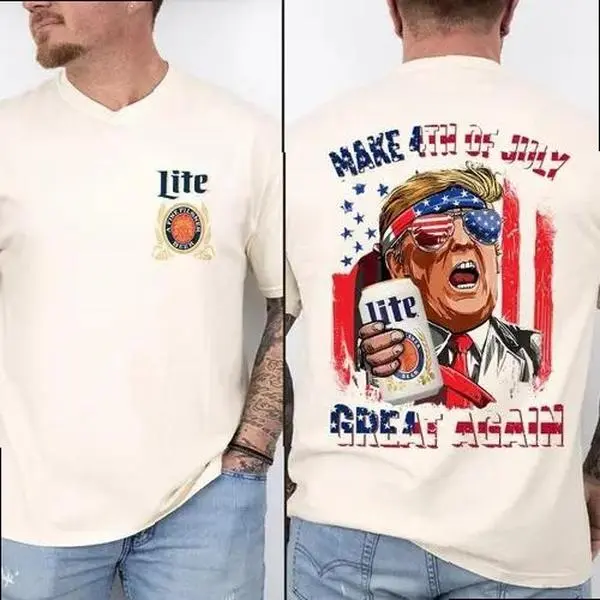 Full Color, for Women T-Shirt, for Men, Miler Lite Make 4th of July America Great Again Shirt