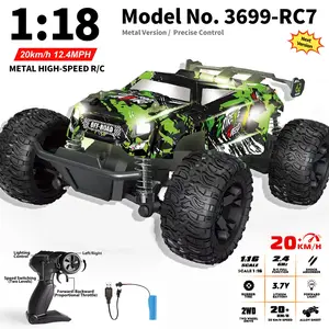 1：18 High-speed remote control off-road car, with LED lights, very suitable for off-road adventures. It is a fast and stylish off-road vehicle, an ideal birthday gift for children, and also a great choice for Halloween and Christmas.
