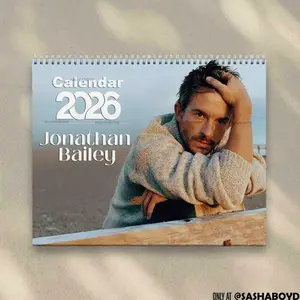 Jonathan Bailey 2026 Calendar Version 2 - Jonathan Bailey Merch for Fan |  Home Decor, Office Decor - New Year Fan Gift, Unique Holiday Gift