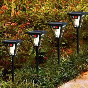 EVEDIOR Solar Garden Path Lights High-Gloss IP44 Waterproof Outdoor Column Lights with Motion Sensors for Courtyard Gardens Terraces Lawns Paths Lanes Front Back Doors Wall Lights