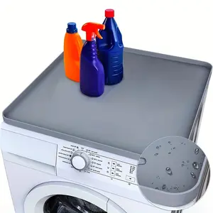 Washing Machine Storage Mat, Non-Slip Waterproof Washer Dryer Top Cover - 1pc, Washer Dryer Covers, Waterproof Washing Machine Cover, Washing Machine Protector Mat, Washer Dryer Top Protector Mat, Washing Machine And Dryer, Household Dust Cover