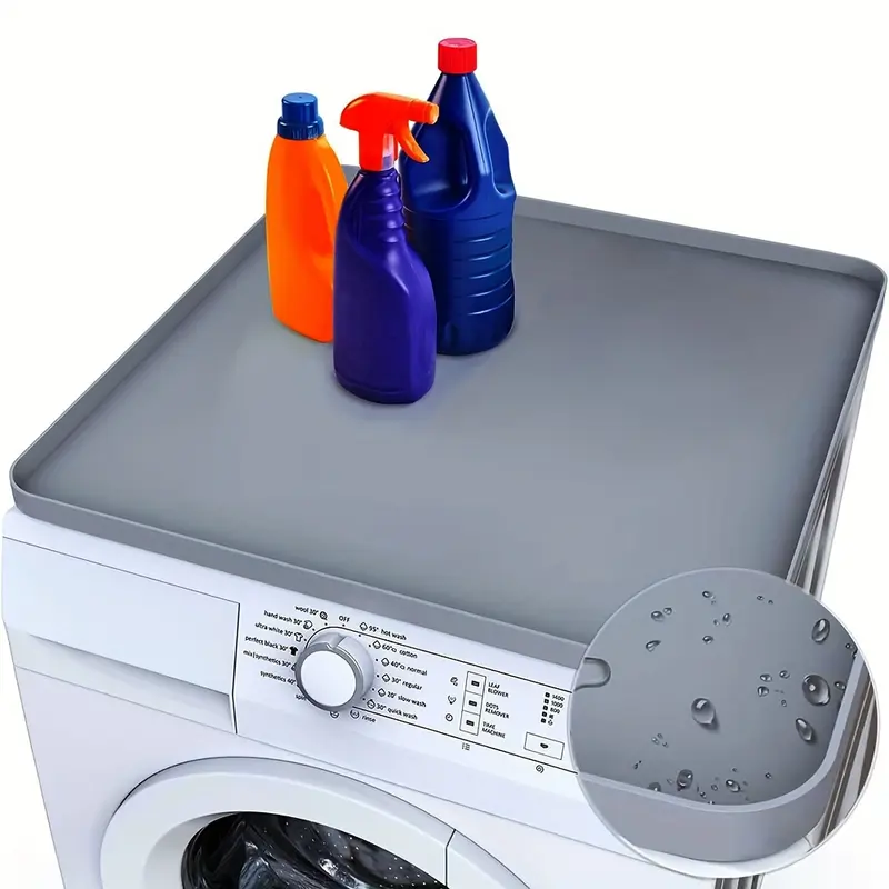 Washing Machine Storage Mat, Non-Slip Waterproof Washer Dryer Top Cover Dust Cover - 1pc, Durable Water Resistant Cover, Waterproof Washing Machine Cover, Home Organizers, Protector Cover