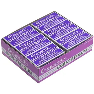 Choward's Scented Gum 24 ct. - Firm and Chewy Mints with Aromstic Violet Flavor - 24 Count Pack Snack Fruit Perfume