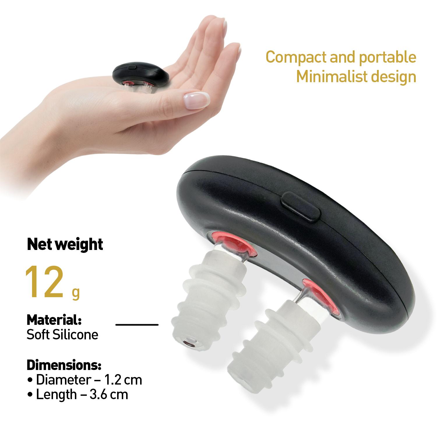 SooRadiant Red Light Nasal Soother, 10 Min Therapy For Sinus Comfort , Adjustable Light Rods for Nasal Fit, Portable Soothing Device For Dry Nose, Black White