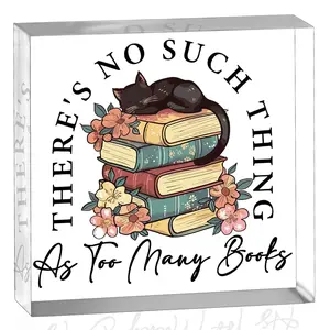 Book Lovers Gifts For Women Gifts Reading Accessories Acrylic Plaque Book Accessories Bookish Gift for Book Lovers Women Librarian Readers Bookworm Teacher Gift Christmas Birthday Gift