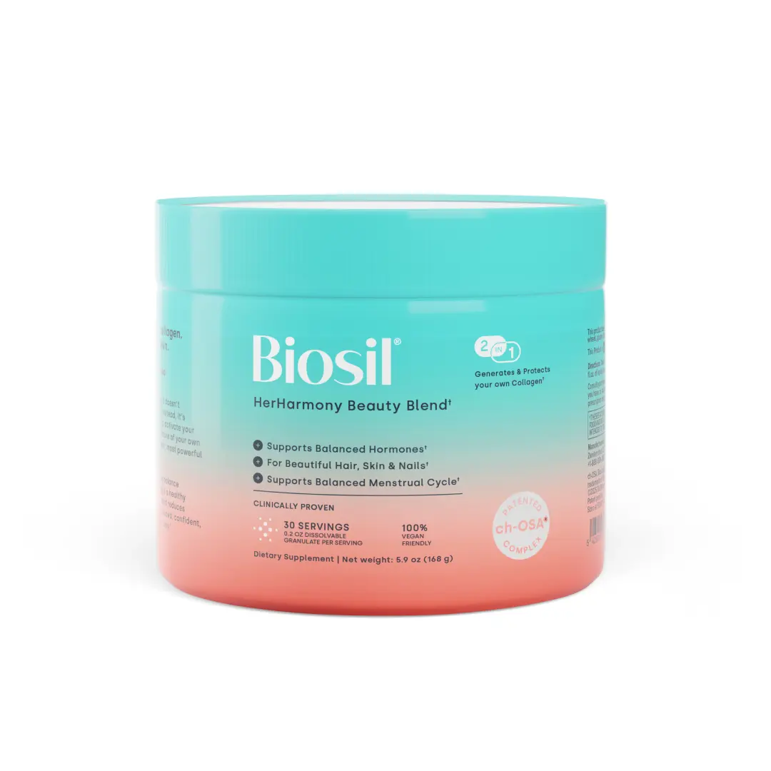 Biosil HerHarmony – Beauty Blend for Hormone Balance & Radiant Skin Glow | 30 Servings
