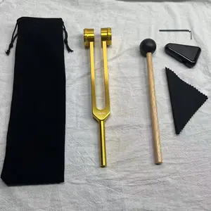 Metal Sound Healing Tool Set, Percussion, Includes Velvet Bag, Small Hammer, Cleaning Cloth & Wrench, Ideal for Meditation Therapy, Percussion Instrument