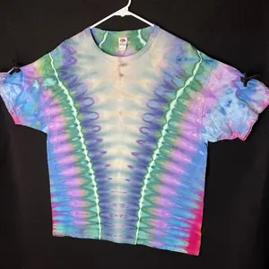 SIZE XL Handmade Ice Tie Dye Mandala Tshirt 100% Cotton