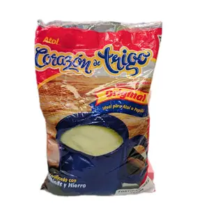 2 Bolsas de atol corazón de trigo semola de trigo fortificado con vitaminas y hierro ideal para atol o papilla (400g)