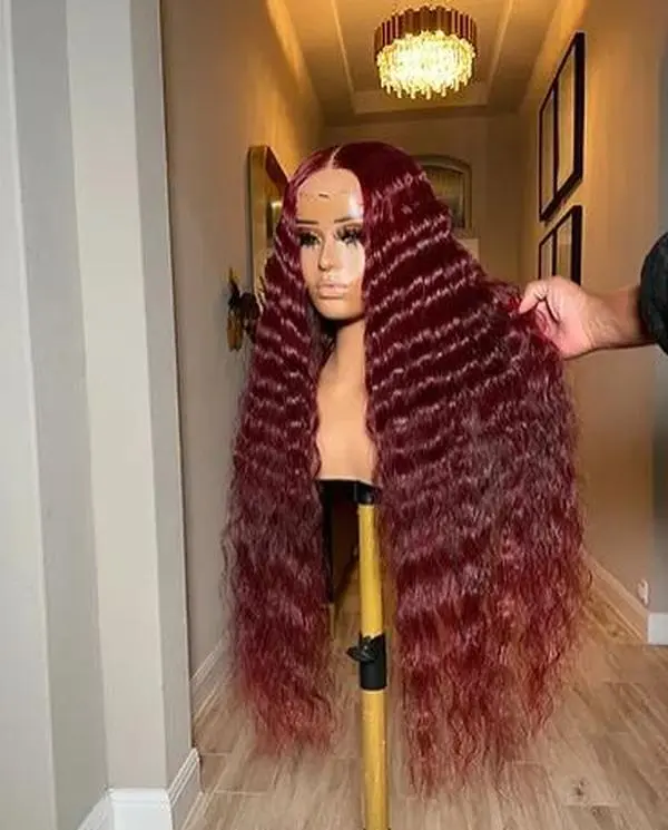 Jessica Custom: Luxurious Burgundy-Colored Wig with Raw Cambodian Hair