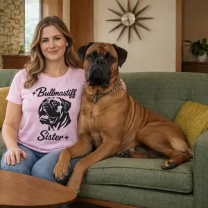 Bullmastiff Sister T-Shirt | Dog Lover Tee for Bullmastiff Owners & Big Dog Fans