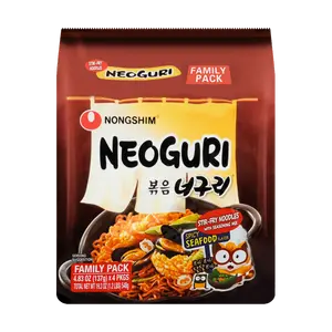 Nongshim Ramyun Snack Pack - Korean Fish Cake Stir-Fried Noodles (4-Pack, 548g) - Authentic Korean Instant Ramen for Quick & Delicious Meals