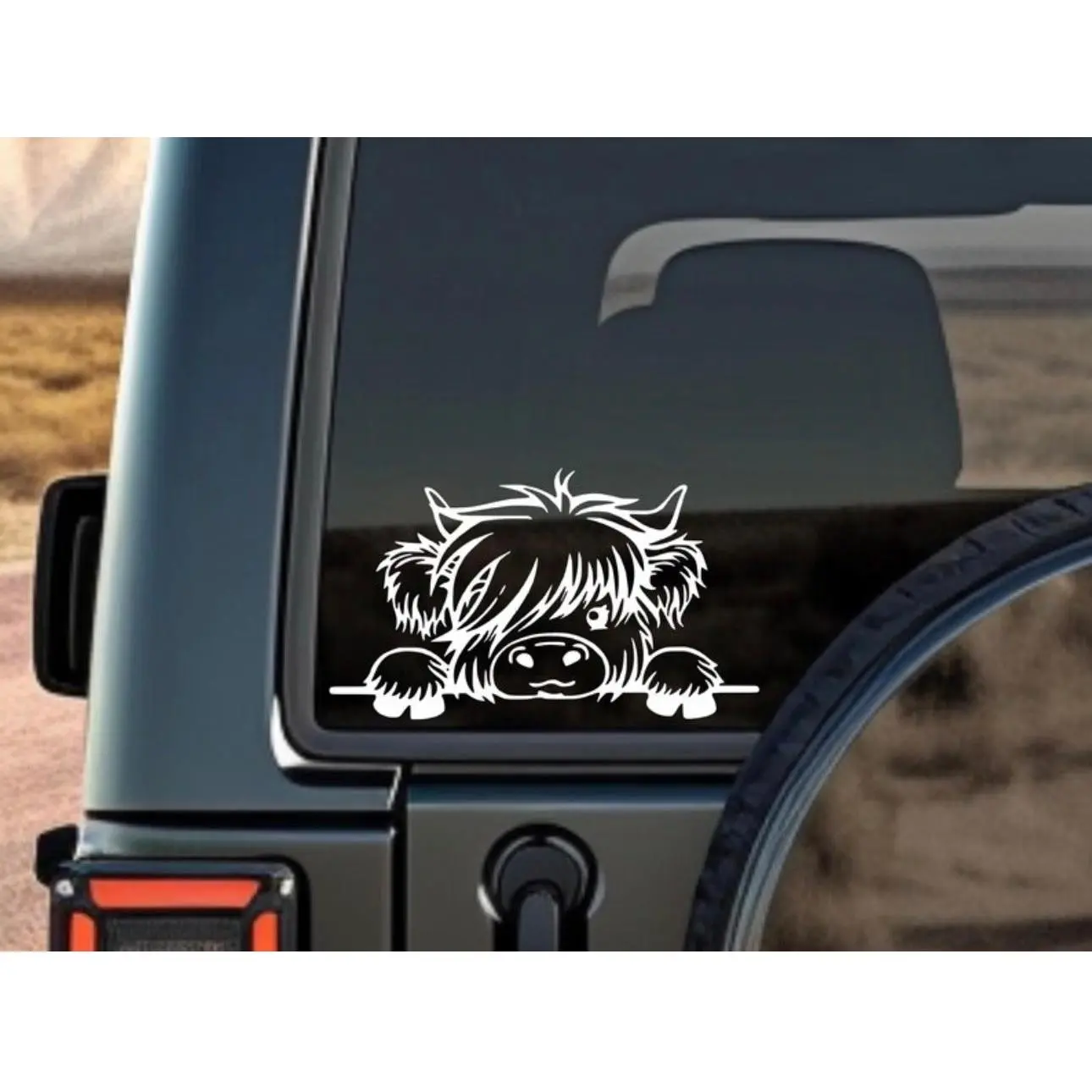 Peeping Cow Vinyl Decal