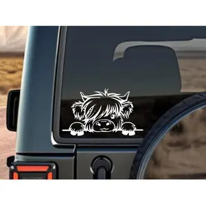 Peeping Cow Vinyl Decal