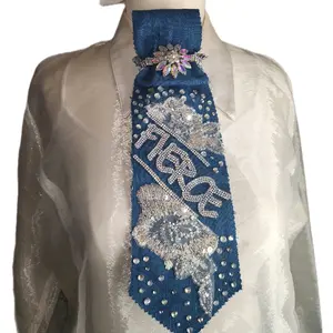 J'Couture Bespoke Signature Ties - Handmade One-of-a-Kind Design with Unique Patterns and Decorative Elements