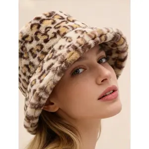 Winter Faux Fur Bucket Hat - Cozy Fuzzy Furry Hats for Women & Men, Adjustable & Packable Cold Bucket Hats for Woman