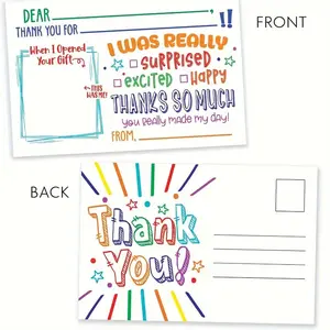 50 Pcs Thank You Postcards Set, Personalized Writing Cards for Encouragement & Appreciation, Positive Affirmations & Recognition Cards 6x4 Inch