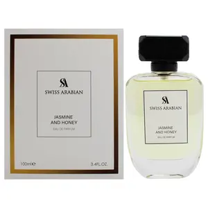 Swiss Arabian Jasmine and Honey – Eau de Parfum for Women – Long-Lasting White Floral & Honey Fragrance – Notes of Jasmine, African Orange Flower, and Cedar – 3.4 oz