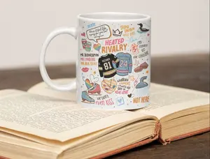 Movie rivalry heated mug, LGBT romance hockey fan gift, LGBT movie gifts, gifts for her