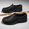 Men's Casual Solid Color Slip on Slides, Slip on Style, Waterproof & Non-slip Chef Shoes, Comfortable Breathable Slippers for Kitchen Work, Flat Footwear, Durable Casual Shoes