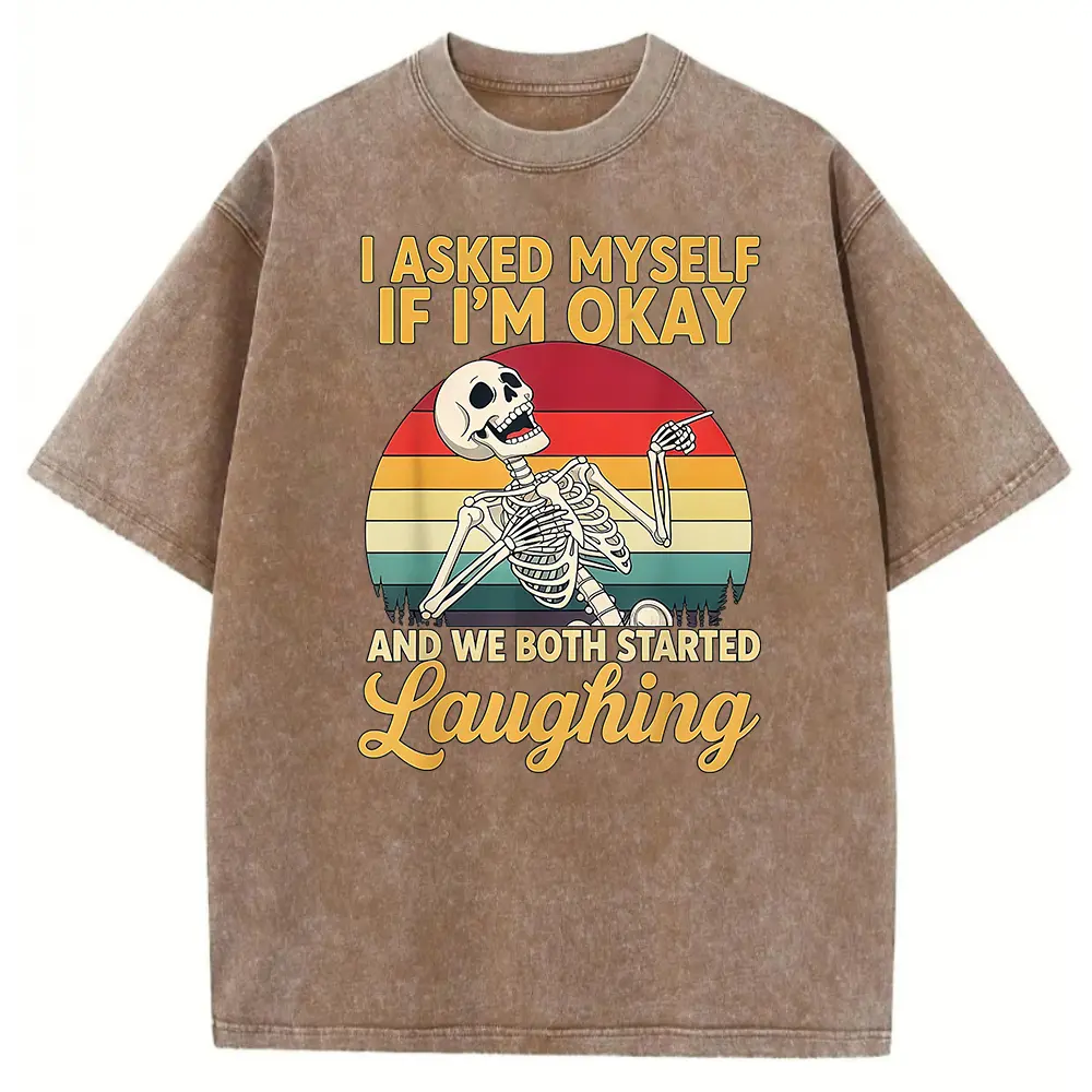 Washed T-shirt-Coffee