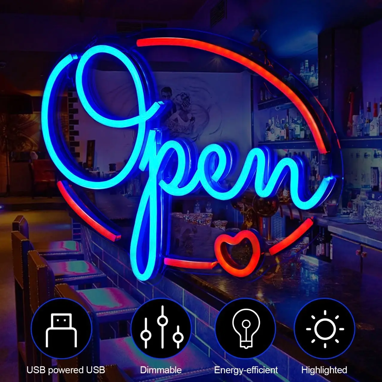 UNIQUE LED OPEN SIGN