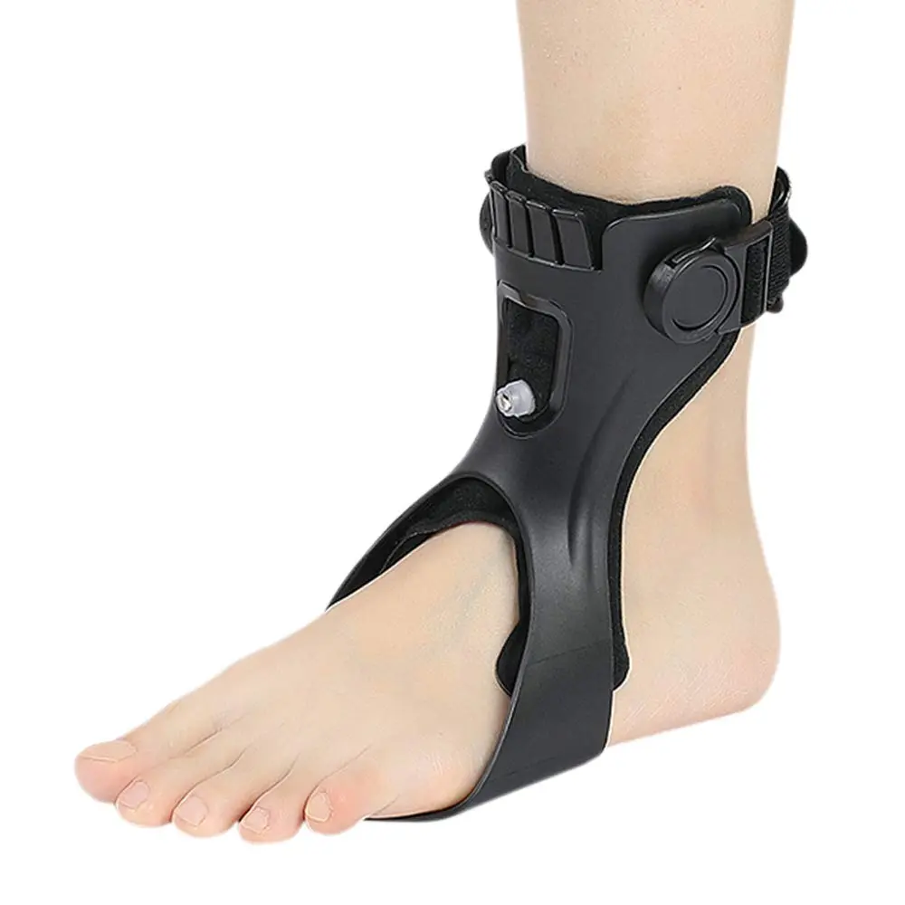 Nylon AFO Drop Foot Brace with Inflatable Airbag, Right Foot Orthosis & Ankle Support for Hemiplegia Stroke Walking Assistance, Nylon Brace
