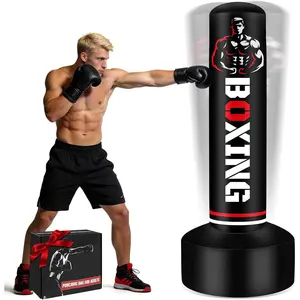 Heavy Punching Bag for Adults Teens, 70" Freestanding Punching Bag with Stand Kickboxing Bags, Women Men Heavy Boxing Bag for Beginners Training MMA Karate Muay Thai Fitness2026