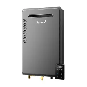 Ranein Natural Gas Tankless Water Heater, Outdoor Max 5.3 GPM, 130,000 BTU Instant Hot Water Heater