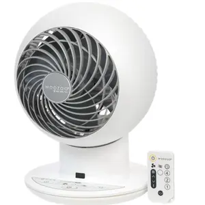 Woozoo Fan with Remote, Oscillating Fan, Desk Fan, Table Air Circulator, Globe Fan, Fan for Bedroom, 5 Speeds, White