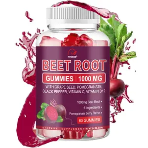 RTMGOB Beet Root Gummies, Nitric Oxide Supplement for Men Women | Organic Beet Gummy with Grape Seed, Pomegranate, Black Pepper, Vitamin C, B12