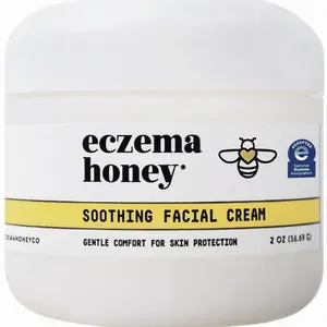 ECZEMA HONEY Soothing Facial Cream - Eczema Lotion for Face, Eyelids, Lips, and More - Natural Dry Skin Repair (2 Oz)
