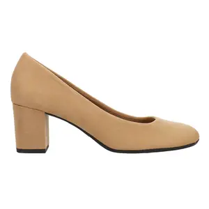 Easy Street Womens Proper Block Pumps Dress Casual Mid Heel 2-3" - Beige