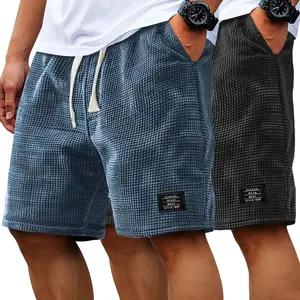 Men's 2-Pack Waffle Casual Shorts, Loose-Fit Lounge Bottoms, Menswear for Daily Leisure and Outdoor Sports