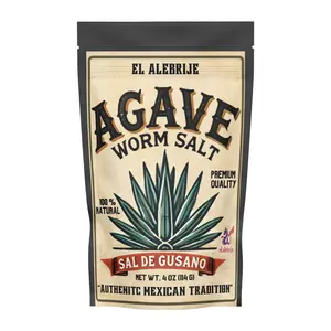 El Alebrije - Agave Worm Salt 4 Oz (114 G) Sal de Gusano | Authentic Mexican Worm Salt - Delicious, Spicy & Salty | Great for Mezcal and Fruit | Imported from Mexico
