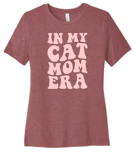 In My Cat Mom Era T-Shirt - Unisex, Cotton Blend, Soft, Casual, Top, Apparel, Tshirt, Shortsleeve